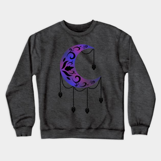 MOON, METAL MOON, NEW MOON, MOON ART, WICCA MOON Crewneck Sweatshirt by RENAN1989